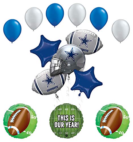 Mayflower Products Dallas Cowboys Football Party Supplies This is Our Year Balloon Bouquet Decoration