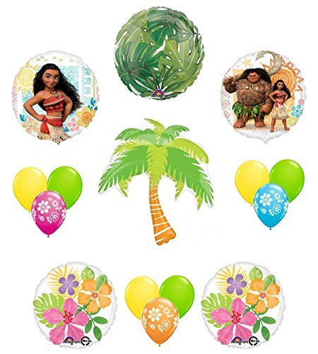 Disney Moana Tropical Party Supplies Balloon Decoration 15 pc Kit