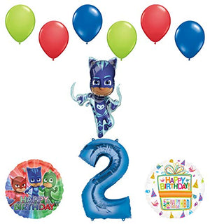 Mayflower Products PJ Masks Catboy 2nd Birthday Party Supplies Balloon Bouquet Decorations