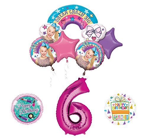 Mayflower Products JoJo Siwa 6th Birthday Balloon Bouquet Decorations and Party Supplies