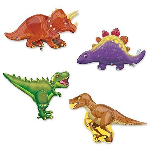 Giant 4 pc Dinosaur Foil Party Balloons