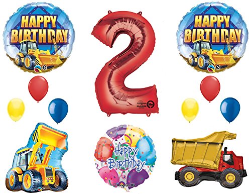 The Ultimate Construction 2nd Birthday Party Supplies and Balloon Decorations