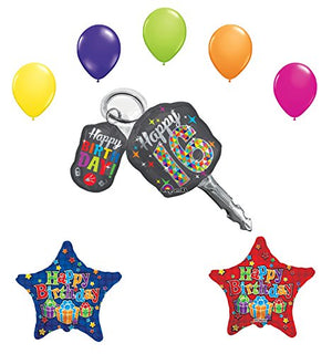 Sweet 16 Birthday Party Supplies Balloon Bouquet Car Keys Decoration
