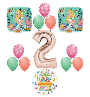 Alice in Wonderland Tea Time 2nd Birthday Party Supplies Mad Hatter Balloons Decoration