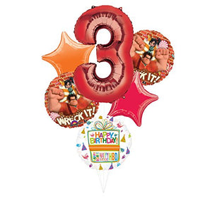 Wreck It Ralph Party Supplies 3rd Birthday Balloon Bouquet Decorations