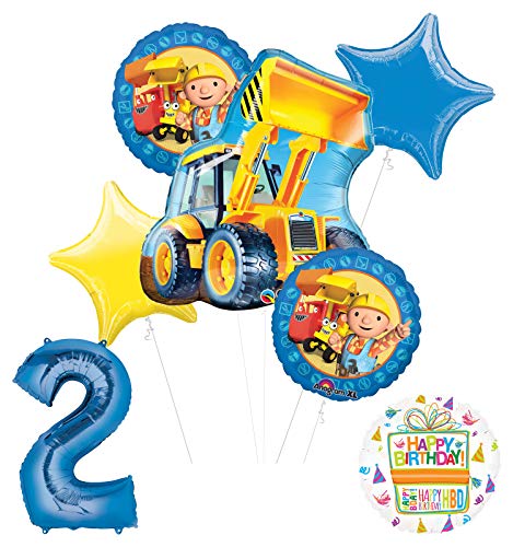 Mayflower Products Bob The Builder Construction Party Supplies 2nd Birthday Balloon Bouquet Decorations