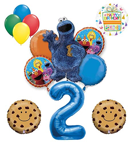 Mayflower Products Cookie Monster and Friends 2nd Birthday Party Balloon Bouquet Decorations