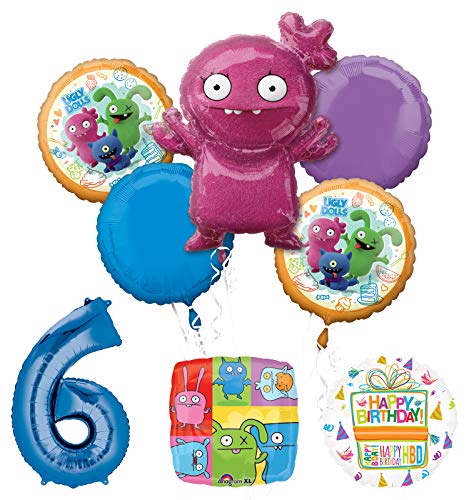 Mayflower Products Ugly Dolls Party Supplies 6th Birthday Balloon Bouquet Decorations