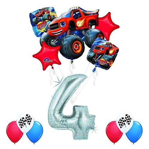 Anagram Blaze and The Monster Machines 4th Birthday Balloon Decoration Kit