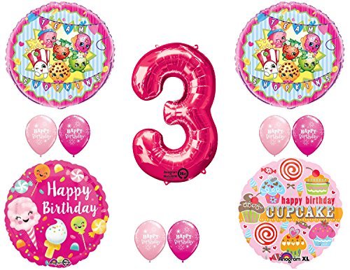 SHOPKINS 3rd BIRTHDAY PARTY Balloons Decorations Supplies kit