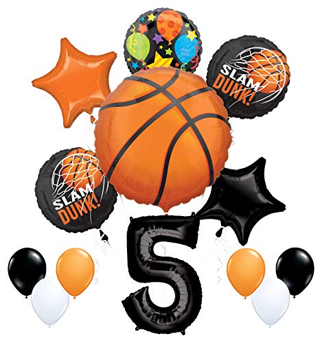 Mayflower Products Basketball 5th Birthday Party Supplies Nothin' But Net Balloon Bouquet Decorations