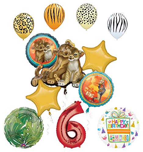 Lion King Party Supplies 6th Birthday Balloon Bouquet Decorations