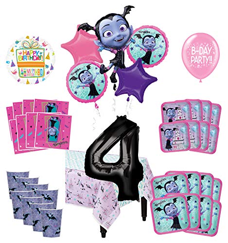 Mayflower Products Vampirina 4th Birthday Party Supplies 8 Guest Decoration Kit and Balloon Bouquet