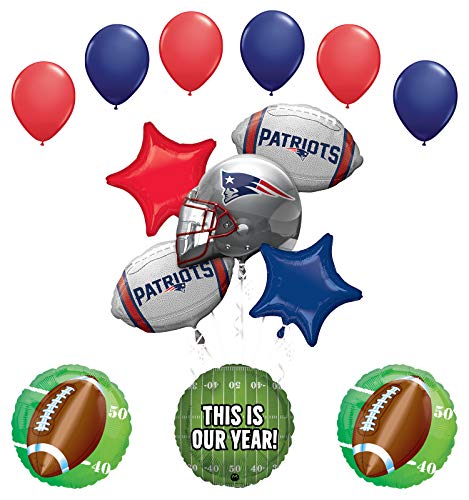 Mayflower Products England Patriots Football Party Supplies This is Our Year Balloon Bouquet Decoration