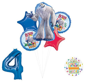 Smallfoot 4th Birthday Balloon Bouquet Decorations and Party Supplies