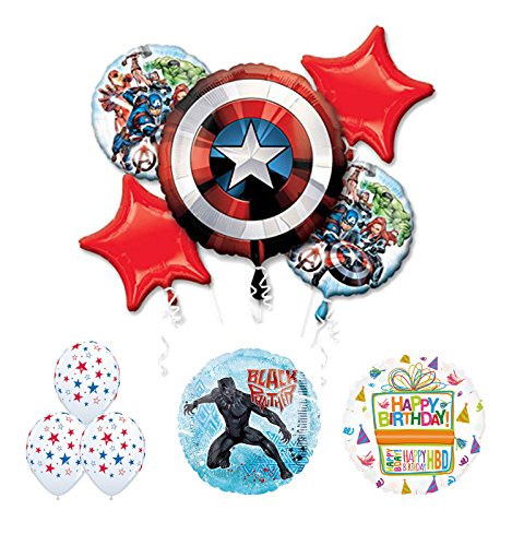 The Ultimate Avengers Black Panther Birthday Party Supplies and Balloon Decorations