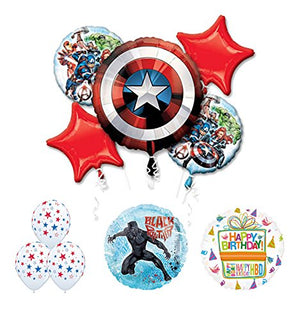The Ultimate Avengers Black Panther Birthday Party Supplies and Balloon Decorations