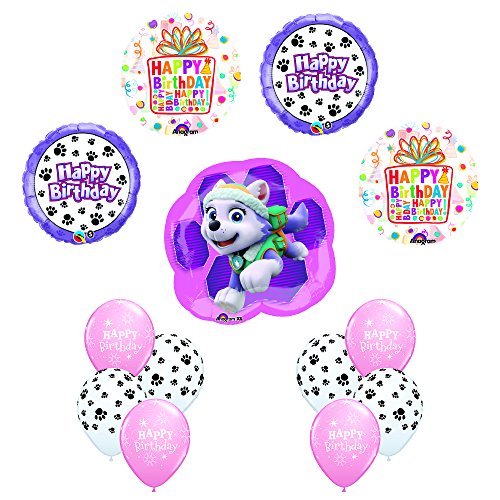 13 pc PAW PATROL SKYE & EVEREST Birthday Balloons Decoration Party Supplies