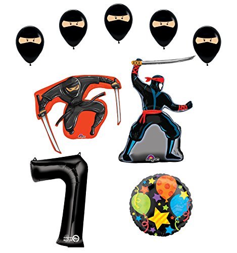 Ninja 7th Birthday Party Supplies and Balloon Decorations