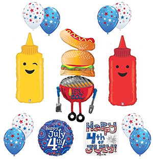 4th of July Patriotic BBQ Party Balloon decorations