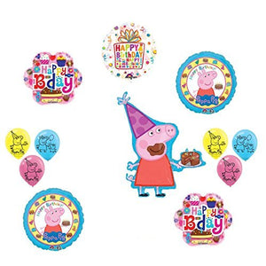 Peppa Pig Pink Birthday Party Balloon supplies and decorations kit