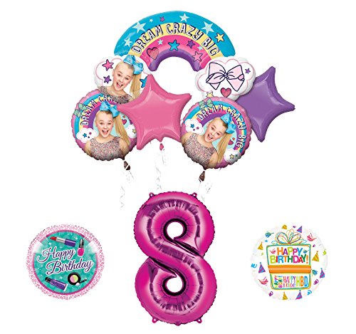 Mayflower Products JoJo Siwa 8th Birthday Balloon Bouquet Decorations and Party Supplies