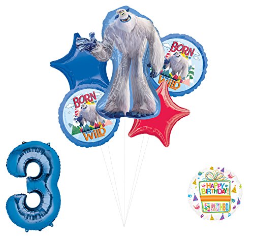 Smallfoot 3rd Birthday Balloon Bouquet Decorations and Party Supplies