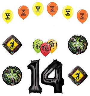 Mayflower Products Zombies 14th Birthday Party Supplies Walking Dead Balloon Bouquet Decorations