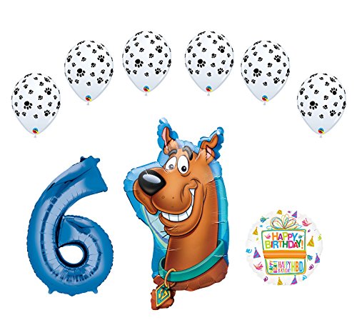 Mayflower Products Scooby Doo 6th Birthday Party Supplies Balloon Bouquet Decorations