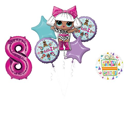 LOL Party Supplies 8th Birthday Balloon Bouquet Decorations