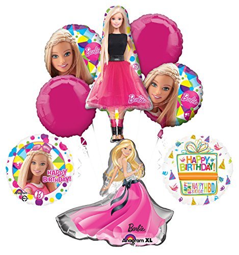 Barbie Birthday Party Supplies and Balloon Bouquet Decorations Barbie Sparkle and Glamour