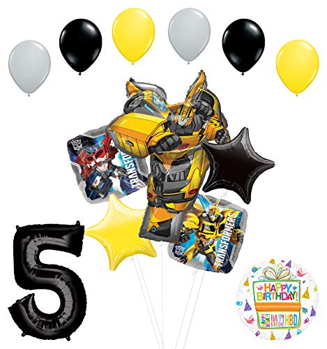 Transformers Mayflower Products Bumblebee 5th Birthday Party Supplies Balloon Bouquet Decorations