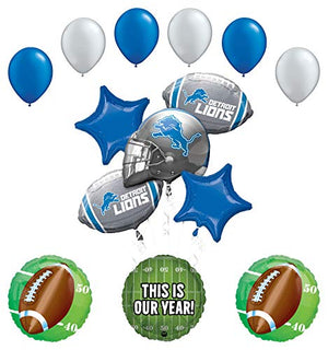 Mayflower Products Detroit Lions Football Party Supplies This is Our Year Balloon Bouquet Decoration