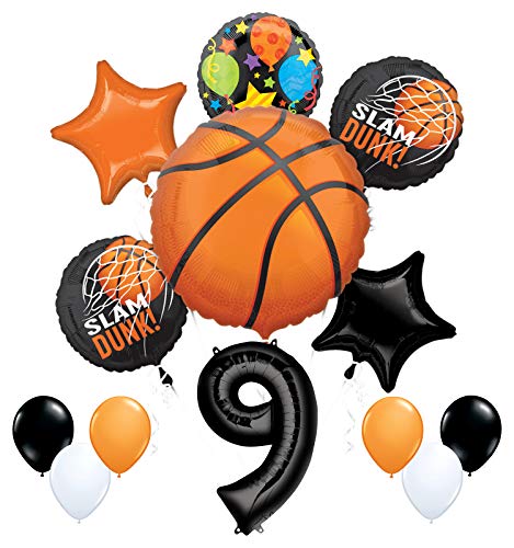 Mayflower Products Basketball 9th Birthday Party Supplies Nothin' But Net Balloon Bouquet Decorations