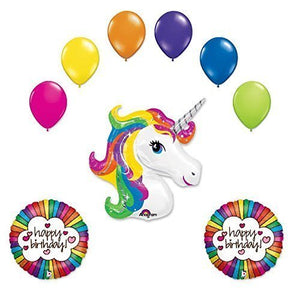 Unicorn 9 pc Birthday Party Balloon bouquet
