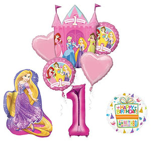 Mayflower Products Princess 1st Birthday Party Supplies Rapunzel Tangled Balloon Bouquet Decorations