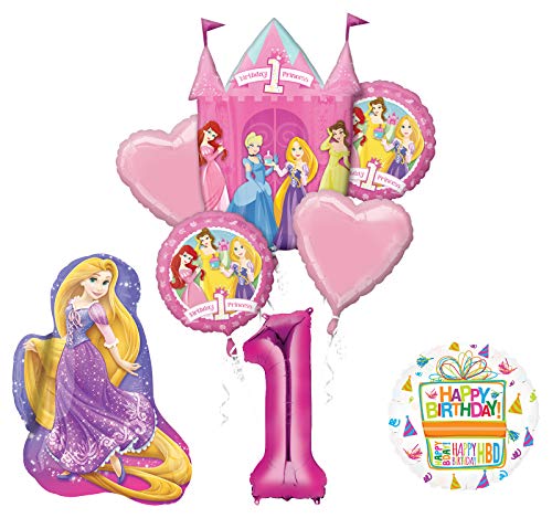 Mayflower Products Princess 1st Birthday Party Supplies Rapunzel Tangled Balloon Bouquet Decorations
