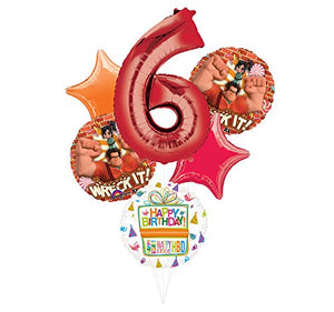 Wreck It Ralph Party Supplies 6th Birthday Balloon Bouquet Decorations