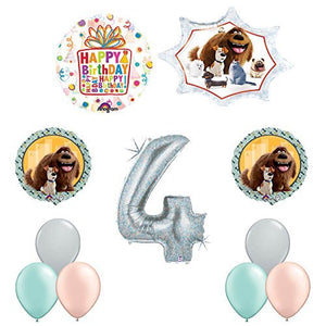 The Secret Life of Pets 4th Holographic Birthday Party Balloon Supply Decorations