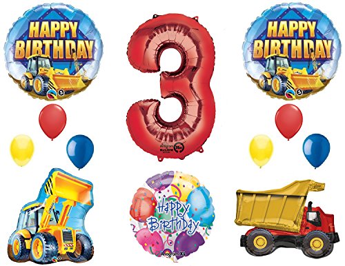The Ultimate Construction 3rd Birthday Party Supplies and Balloon Decorations