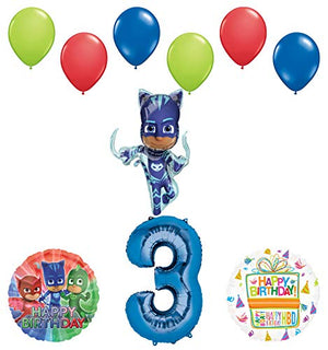 Mayflower Products PJ Masks Catboy 3rd Birthday Party Supplies Balloon Bouquet Decorations