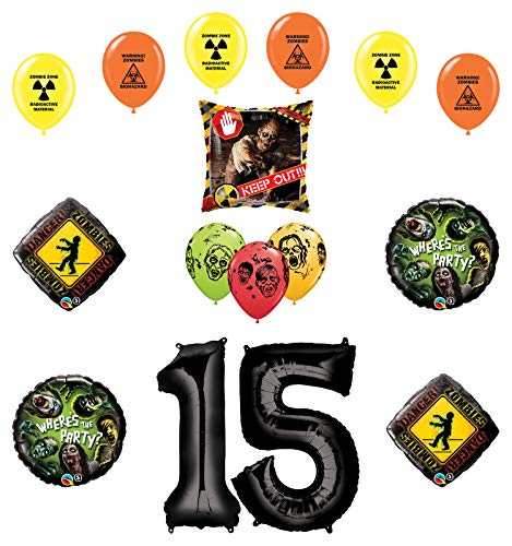 Mayflower Products Zombies Party Supplies 15th Birthday The Walking Dead Balloon Bouquet Decorations