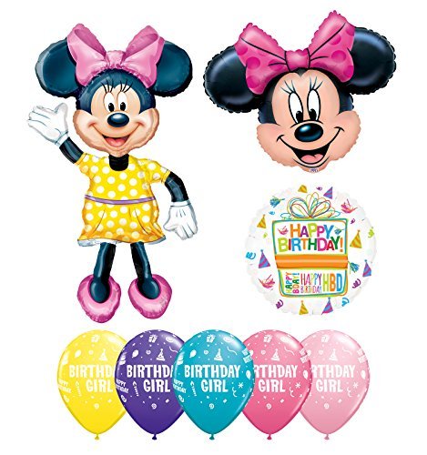 Minnie Mouse Party Supplies Birthday Girl Balloon Bouquet Decorations