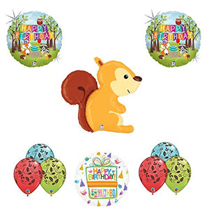 Woodland Creatures Birthday Party Supplies Baby Shower Squirrel Balloon Bouquet Decorations