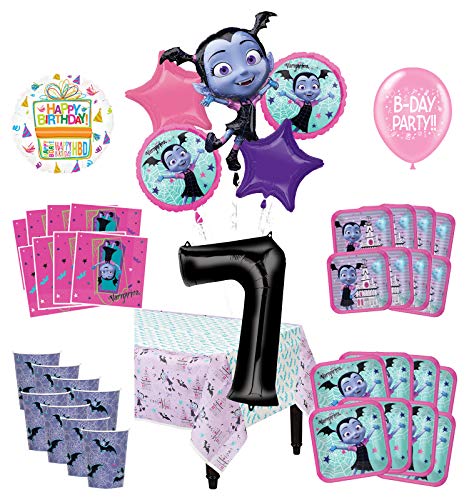 Mayflower Products Vampirina 7th Birthday Party Supplies 8 Guest Decoration Kit and Balloon Bouquet