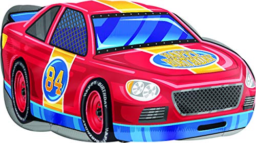 30 Inch Race Car Happy Birthday Foil Balloon