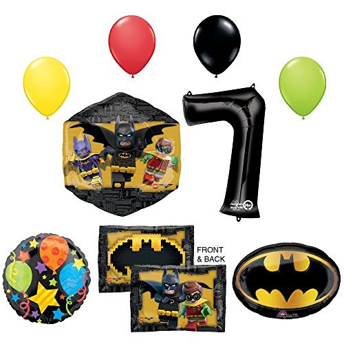 The Lego Batman Movie 7th Birthday Party Supplies and Balloon Decorations