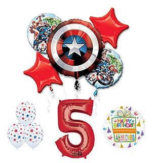 The Ultimate Avengers Super Hero 5th Birthday Party Supplies and Balloon Decorations