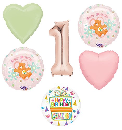 Care Bears Party Supplies and 1st Birthday Balloon Bouquet Decorations