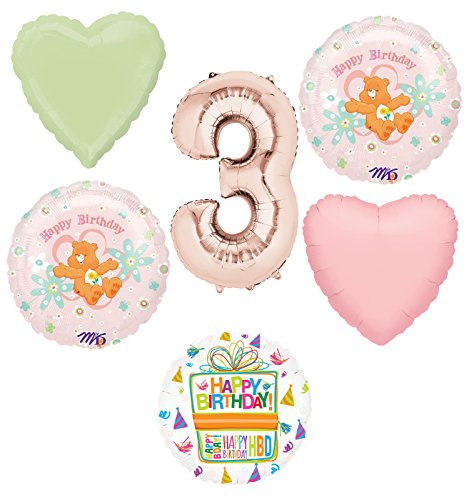 Care Bears Party Supplies and 3rd Birthday Balloon Bouquet Decorations